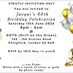 jacqui’s 60th birthday party