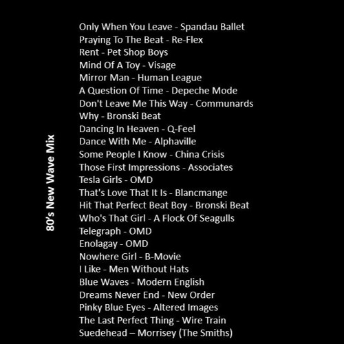 Human League Mirror Man (80s New Wave Synthpop Mix BPM 125135) by