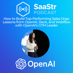SaaStr 814: How to Build Top-Performing Sales Orgs with OpenAI's GTM Leader Maggie Hott