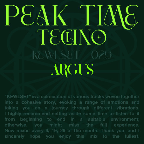 KEWLSET // 029 // PEAK TIME TECHNO // 19 JANUARY 2025