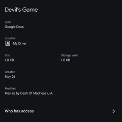 The Devil's Game / written by Dash Of Madness