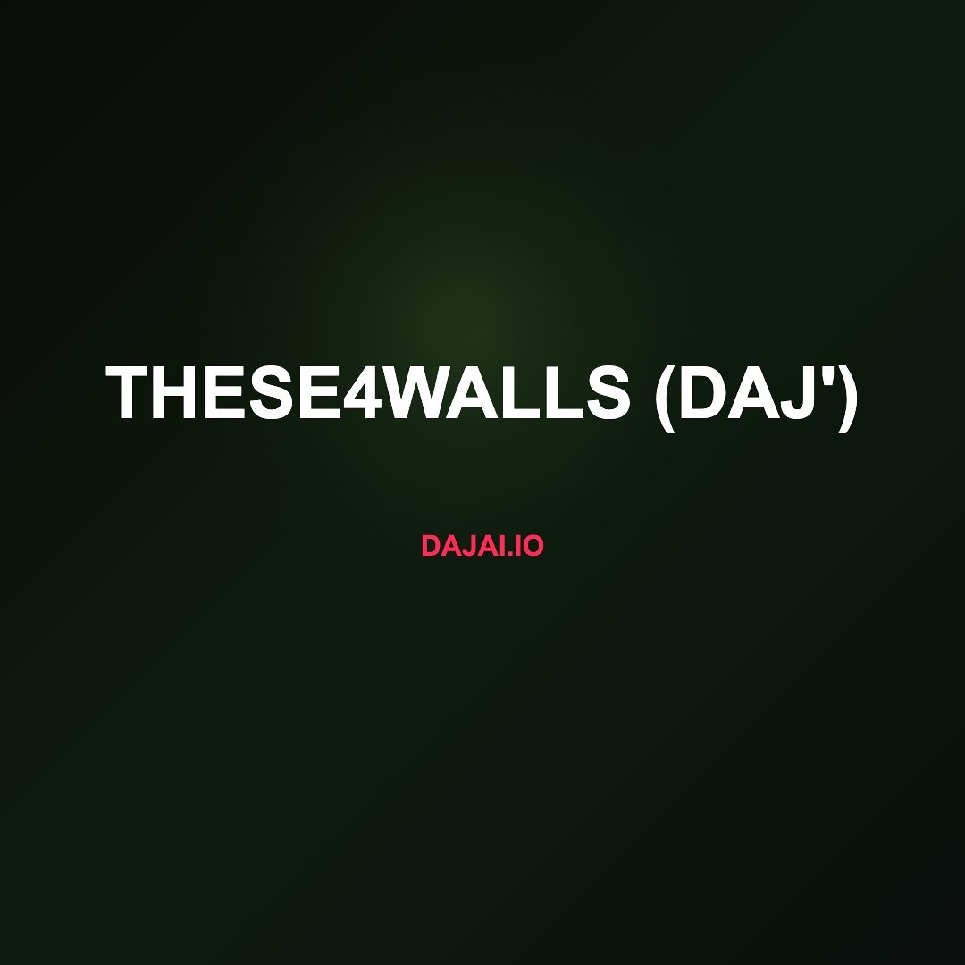 THESE4WALLS by Daj': A Song That Looks Inward