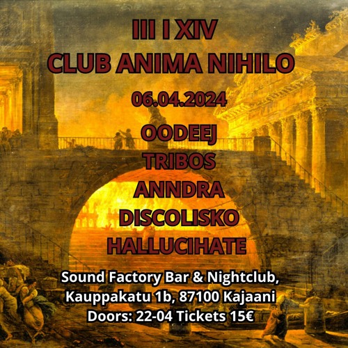 Oodeej live DJ set Club Anima Nihilo