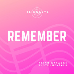 Remember (Originally Performed by Becky Hill & David Guetta) (Piano Karaoke Version)