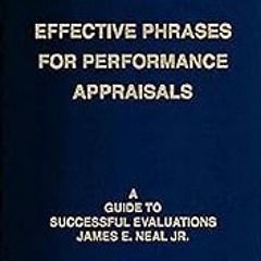 PDF Book Effective Phrases for Performance Appraisals: A Guide to Successful Evaluations Audibl