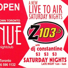 Live on Z103.5 FM Toronto at Venue Nightclub playing Vocal Trance, Euro Dance Nov 30 2002