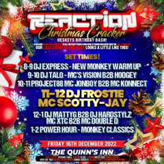 Reaction Live! Dj Express - New Monkey Warm up 16/12/22 @The Quinn’s Inn - Spennymoor