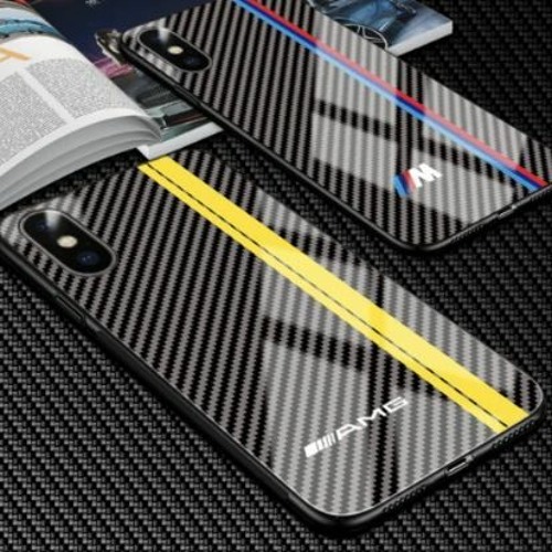 Motorsport Carbono impresión iPhone caso para iPhone 6 6S 7 Plus 8 8 Plus X Xr XS 11 Pro