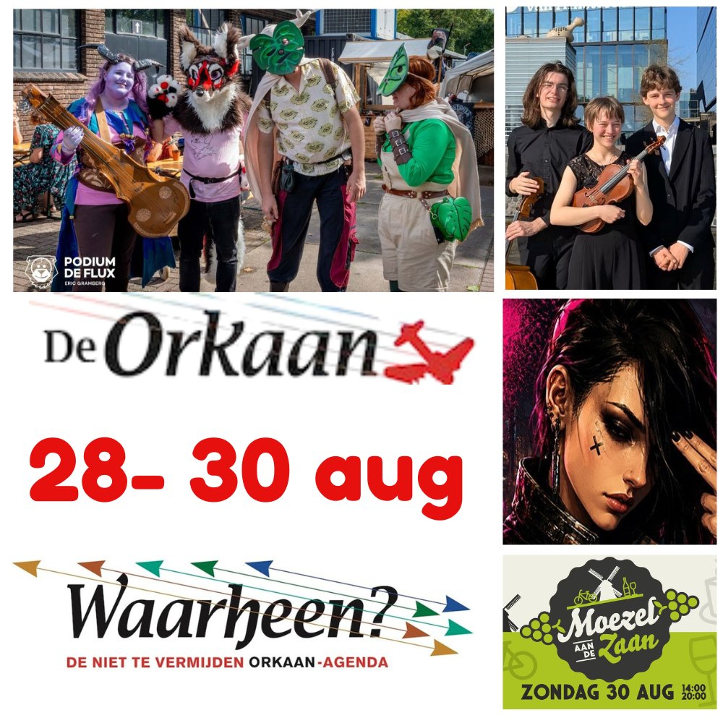 Waarheen - Zaanse uitgaanstips van De Orkaan (28 – 30 augustus)