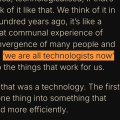 We are all Technologists now