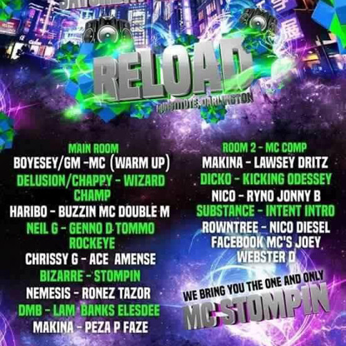 DJ Bizarre MC Stompin Reload 1st Oct 2016