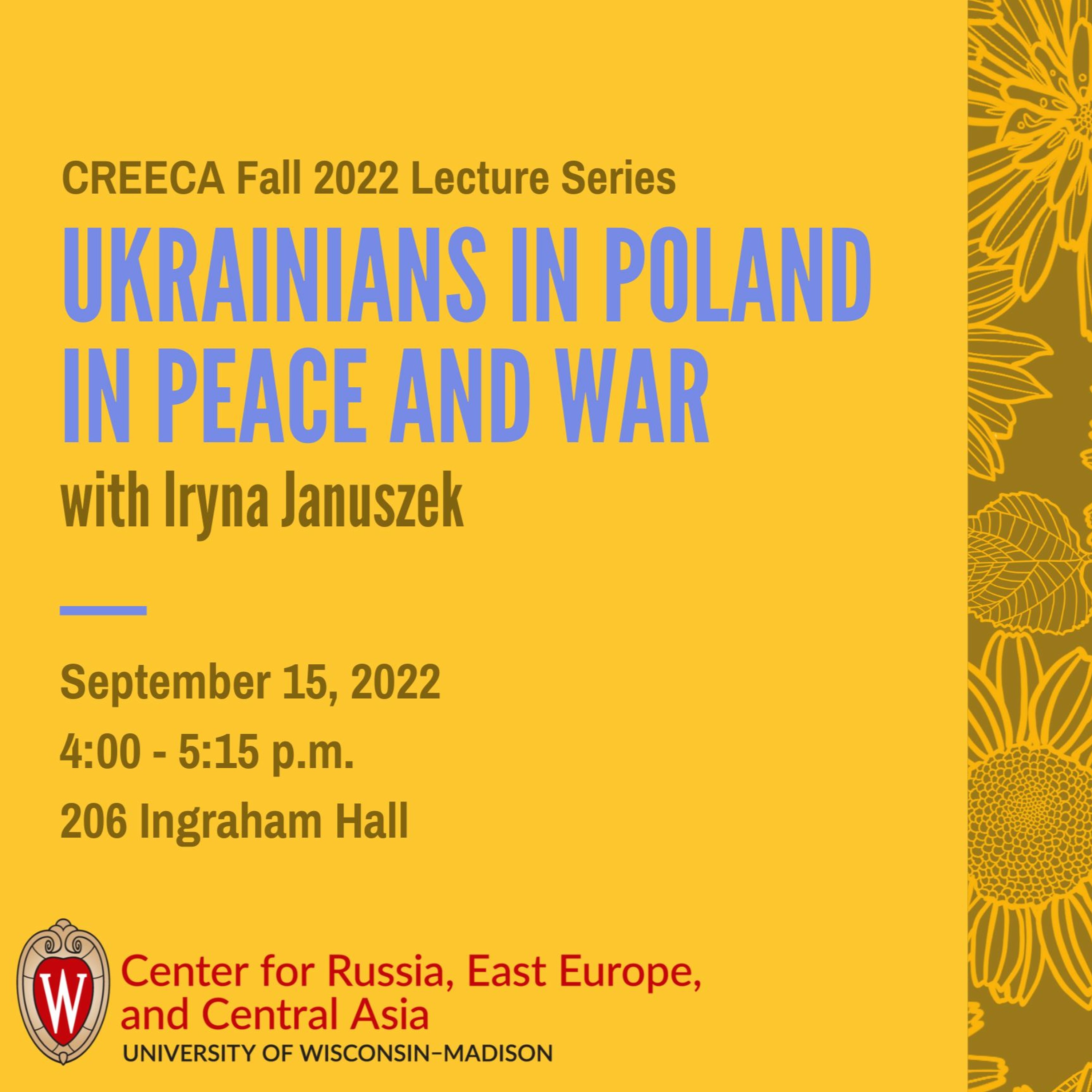 Ukrainians in Poland in Peace and War - Iryna Januszek (9.15.22) episode artwork