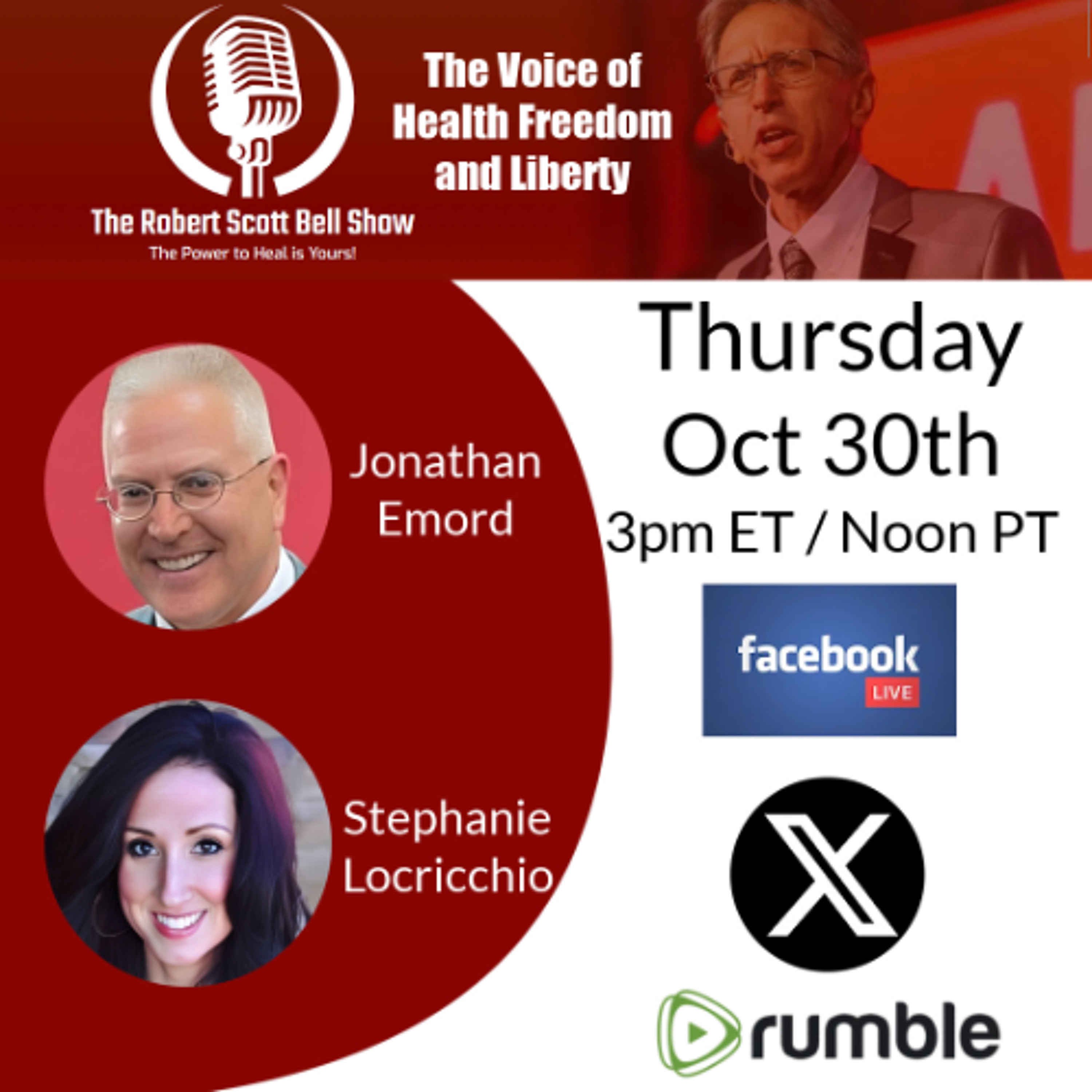 Jonathan Emord, Dems Shutdown, Biden Autopen, Hotez Scientism, Stephanie Locricchio, CHD Moment of Truth - The RSB Show 10-30-25