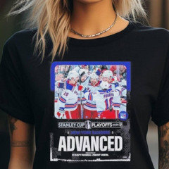 The New York Rangers Complete The Sweep And Are The First Team To Advance To The Second Round Stanley Cup Nhl Playoffs 2024 Shirt