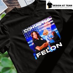 Kamala Harris 45 President Felon 43 funny American flag shirt