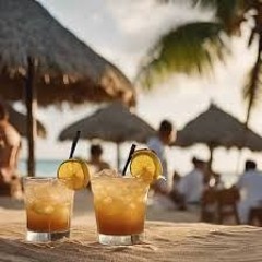 On The Beach With A Cool Drink (Have fun with it)
