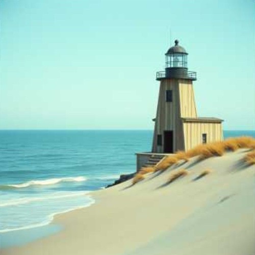 Cedar panels guiding where the ocean lands