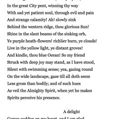 413 This Lime-tree Bower my Prison by Samuel Taylor Coleridge