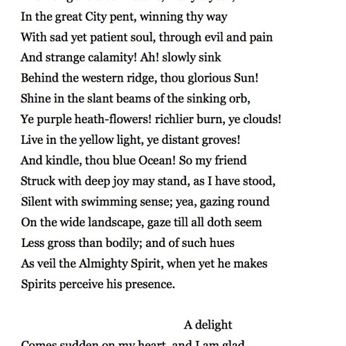 413 This Lime-tree Bower my Prison by Samuel Taylor Coleridge