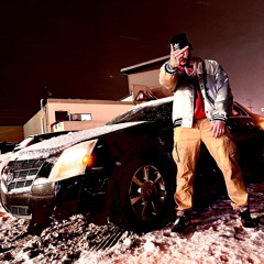 Trashed Black Cadillac
