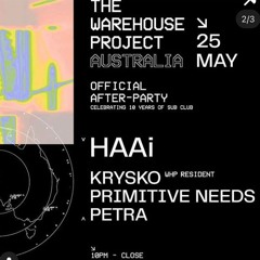 Supporting HAAi (& Bonobo): WHP Manchester X 10yrs of Subclub