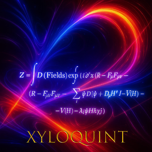 Z=∫D(Fields)exp(i∫d^4x sqrt(-g)(R-F^2-G^2-W^2+psiD_psi+_DH_^2-V-lambda psiHpsi))