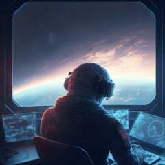 dark ambient / cyberpunk space