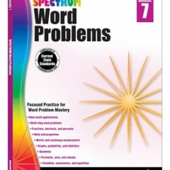 Open PDF Spectrum 7th Grade Word Problems Workbooks, Geometry, Fractions, Decimals, Percents, Statis