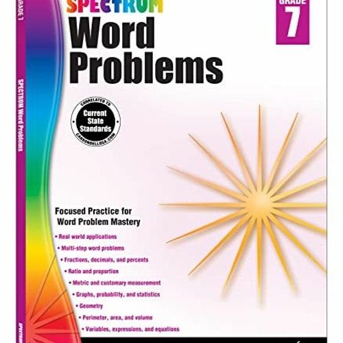 READ [KINDLE PDF EBOOK EPUB] Spectrum 7th Grade Word Problems Workbooks, Geometry, Fractions, Decima