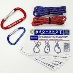 [EBOOK] 📖 Knot Tying Kit | Pro-Knot Best Rope Knot Cards, two practice cords and a carabiner [EBOO