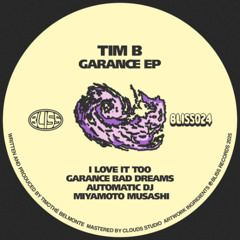 Premiere : Tim B - I Love It Too (BLISS024)