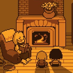 Undertale Home (1 Hour Warm Fireplace Ambience)