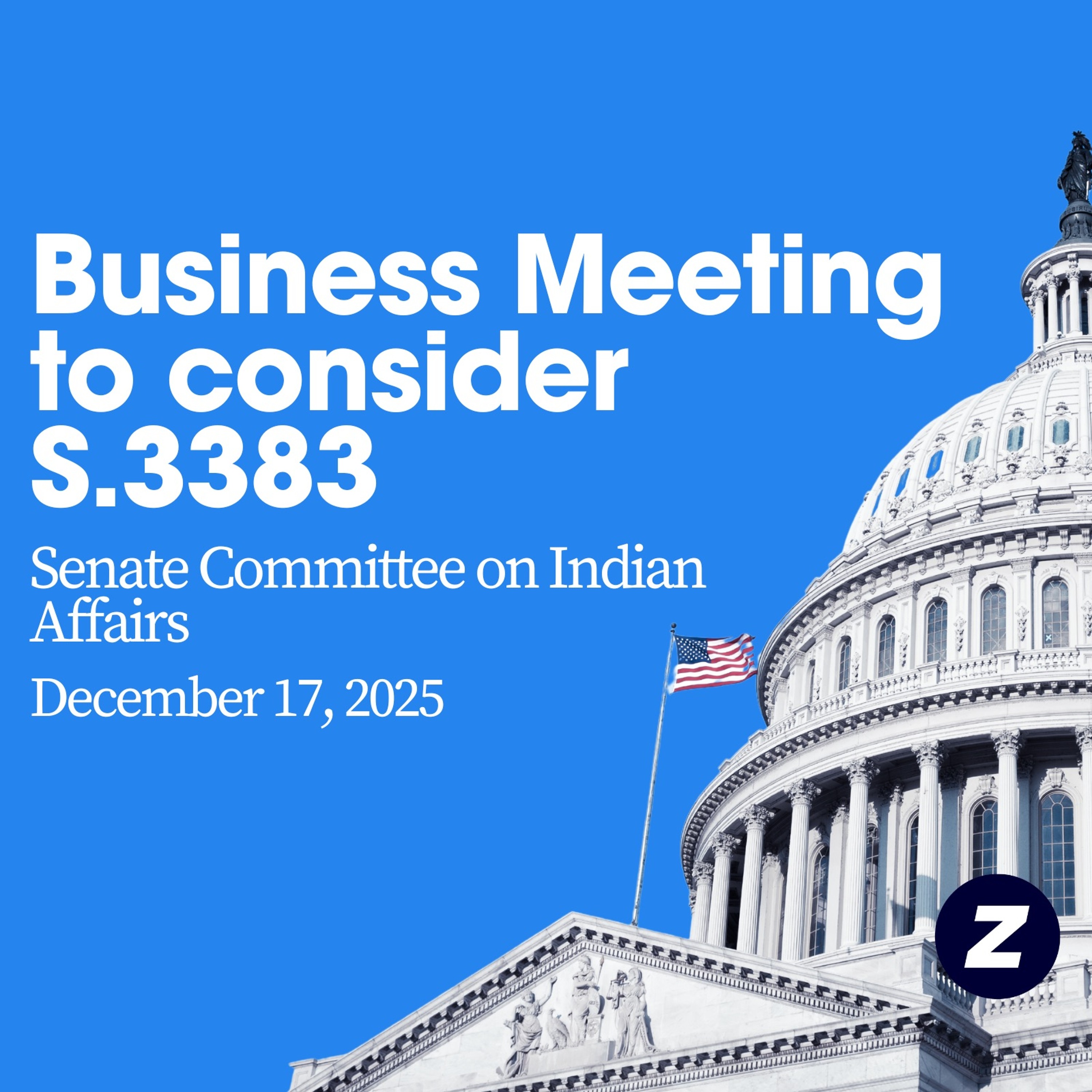 Business Meeting to consider S.3383 episode artwork
