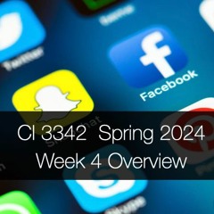 CI 3342, Spring 2024: Week 4 Overview Podcast