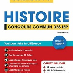 Lire Sciences Po - Histoire - Concours commun des IEP - 2023-2024 (French Edition) au format EPUB 0z