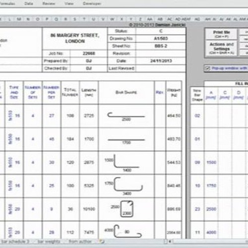 bar bending schedule program in microsoft excel crack