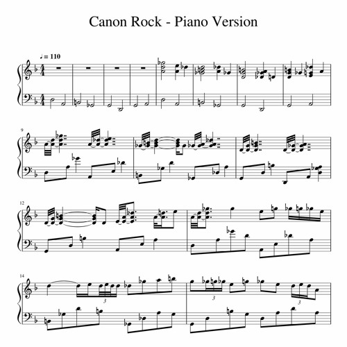 Stream Canon Rock Piano Cover by maspri | Listen online for free on  SoundCloud
