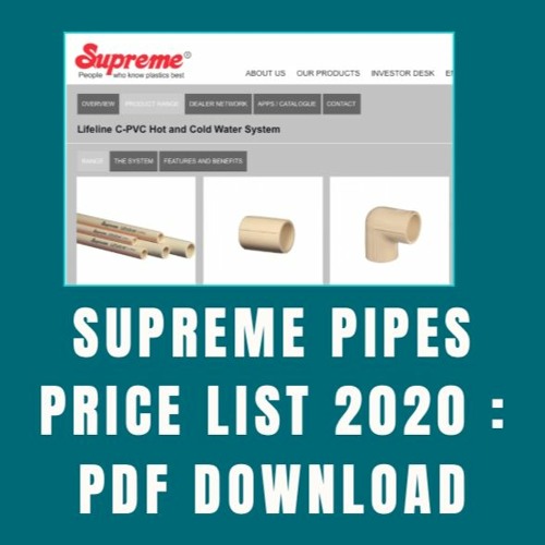 Stream Supreme Pvc Pipes And Fittings Catalogue Pdf [Extra Quality