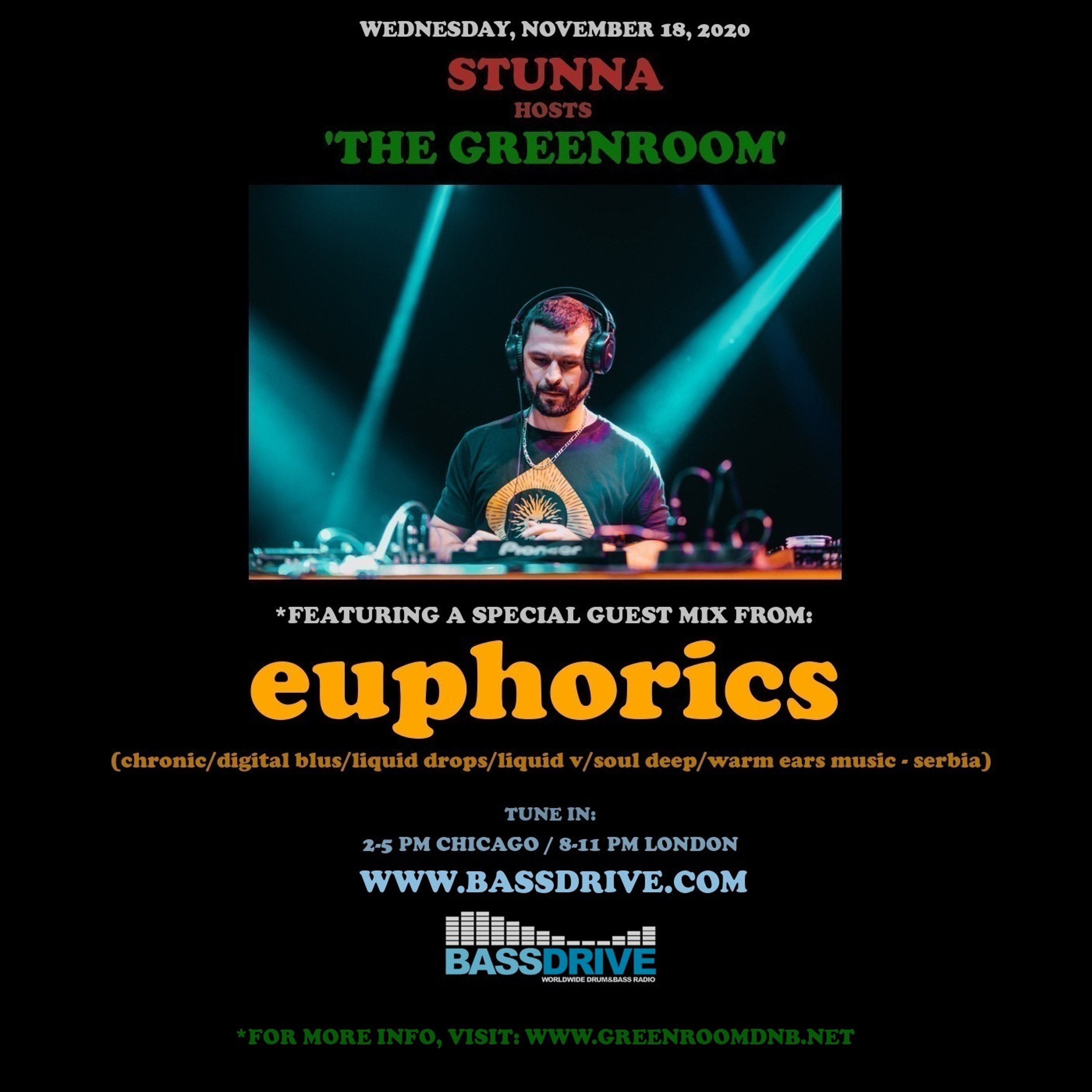 STUNNA Hosts THE GREENROOM with EUPHORICS Guest Mix November 18 2020 episode artwork