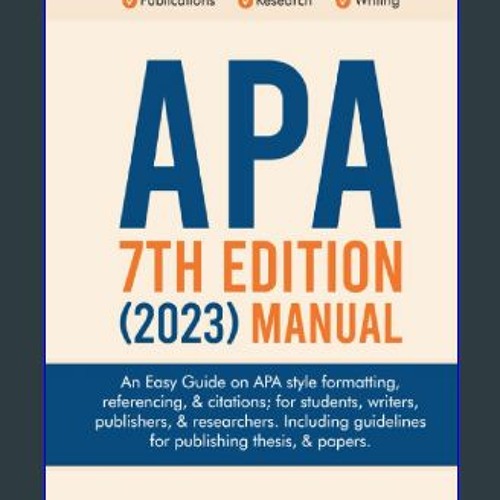 Stream ⚡ APA 7th Edition (2023) Manual: An Easy Guide On APA Style ...