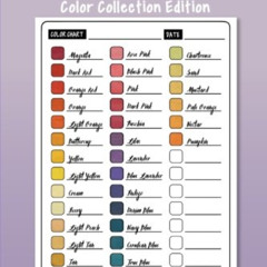 free PDF 💓 Color Charts: Color Collection Edition: 50 Color Charts to record your co