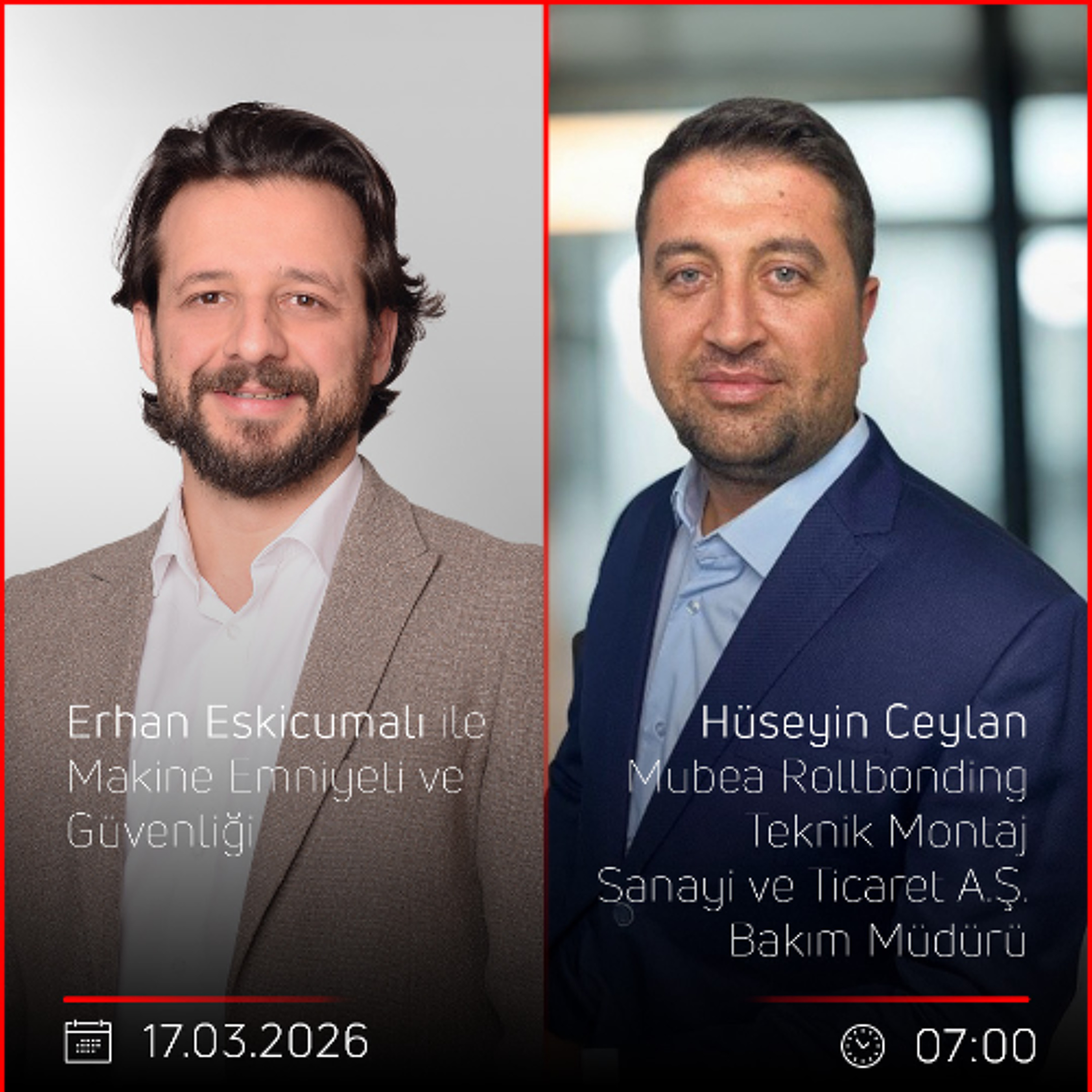 Hüseyin Ceylan – Erhan Eskicumalı ile Makine Emniyeti ve Güvenliği episode artwork