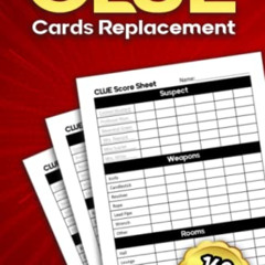 View KINDLE 🗃️ Clue Cards Replacement: 160 Score Sheets for Scorekeeping | Clue Boar