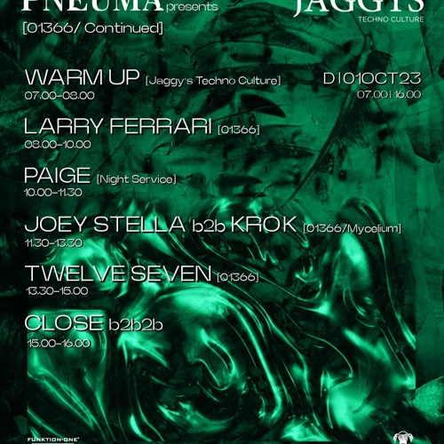 Larry Ferrari set at Jaggys Pneuma x 01366 1-10-23