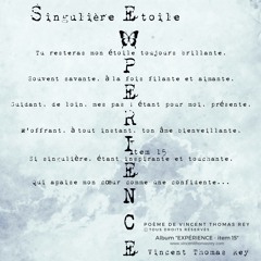 "Singulière Étoile" (© Extrait) Album "Expérience - item 15"