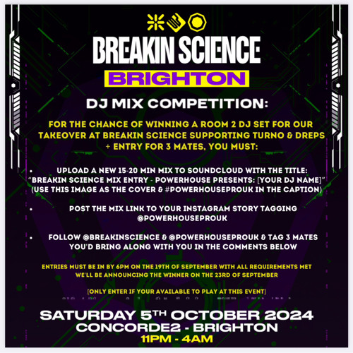 BREAKIN SCIENCE MIX ENTRY - POWERHOUSE PRESENTS: SHAN