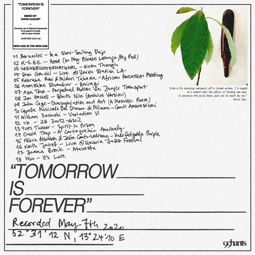 "TOMORROW IS FOREVER" - mixed by David August - May 7th 2020