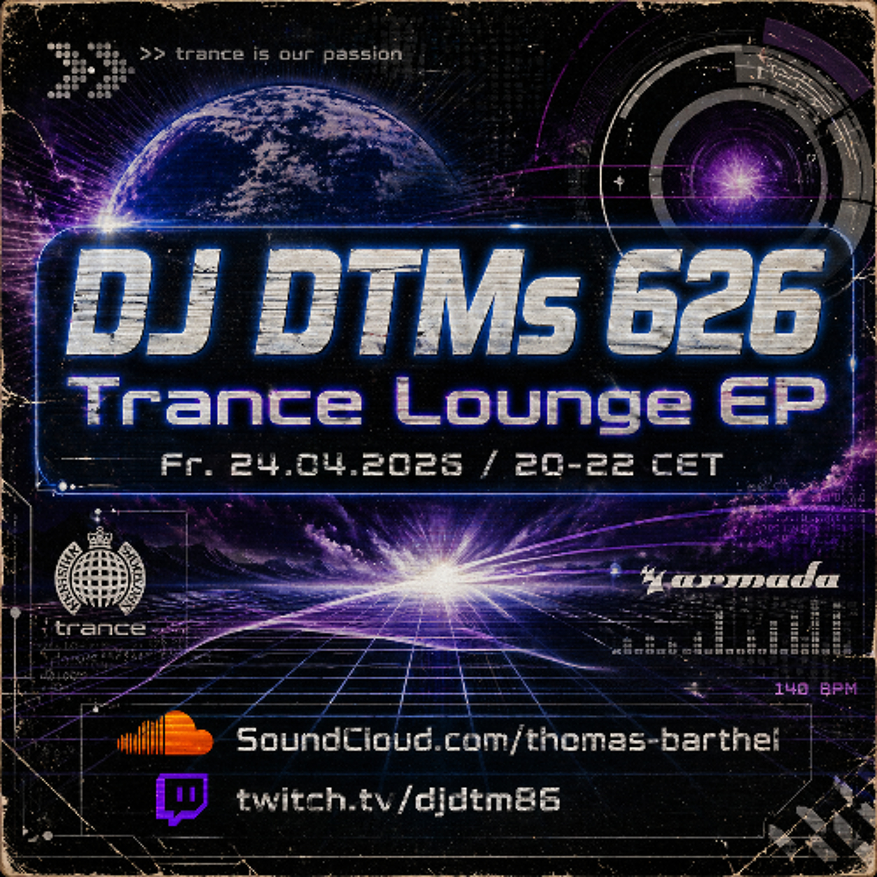 DJ DTMs 626. Trance Lounge EP episode artwork