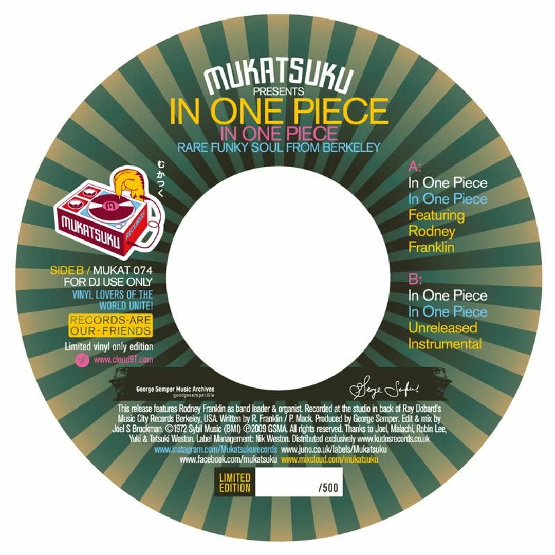 In One Piece / In One Piece (Feat. Rodney Franklin) In One Piece / In One Piece (Feat. Rodney Franklin)
