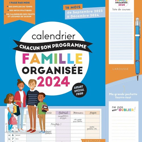 Télécharger le PDF Calendrier Chacun son programme Famille organisée 2024: À chacun son programme  - 9h8qsopked
